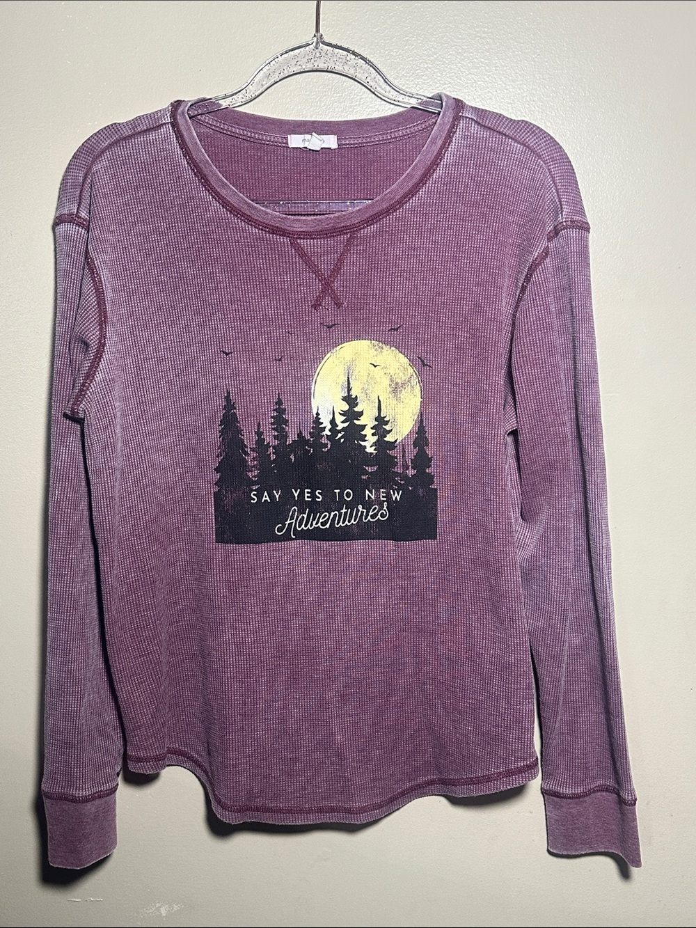 Maurices Medium Waffle‎ Adventues Long Sleeved Top